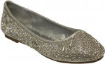 LADIES FLAT SHOES (SILVER)